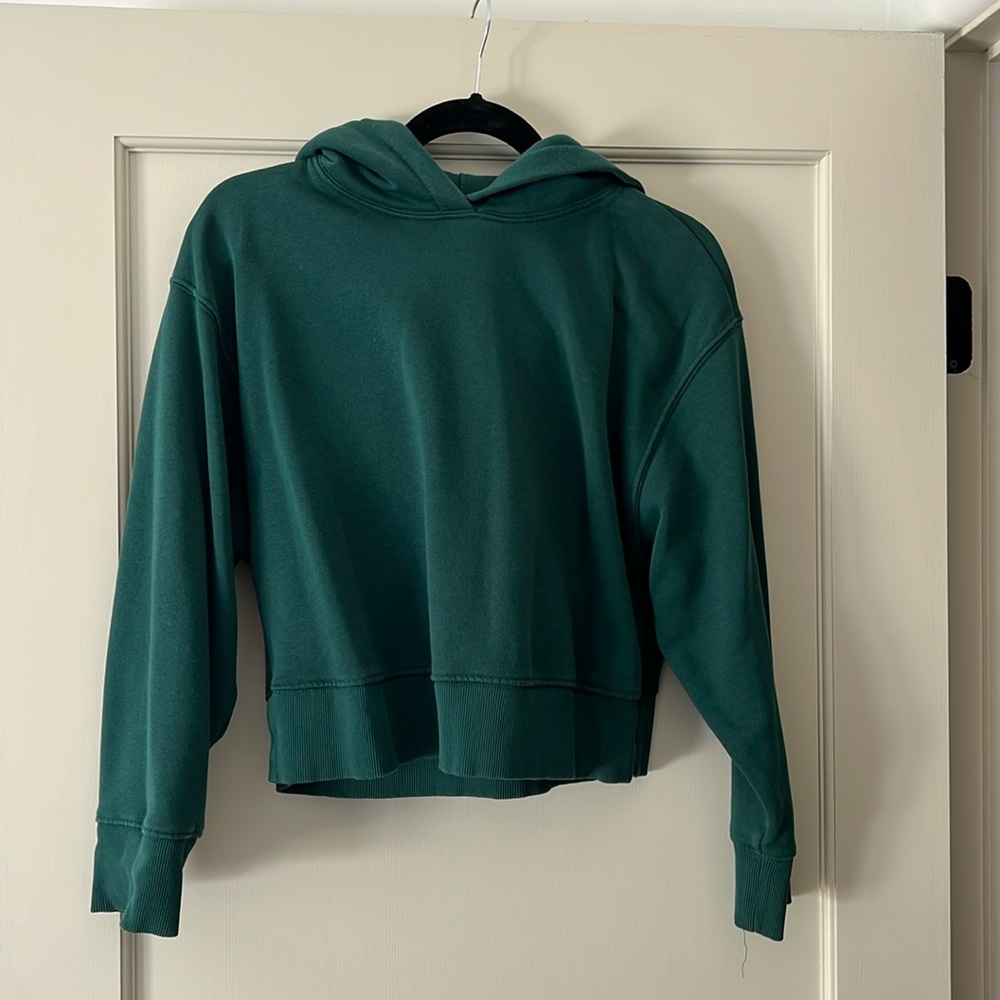 Zara cropped sweatshirt with hood